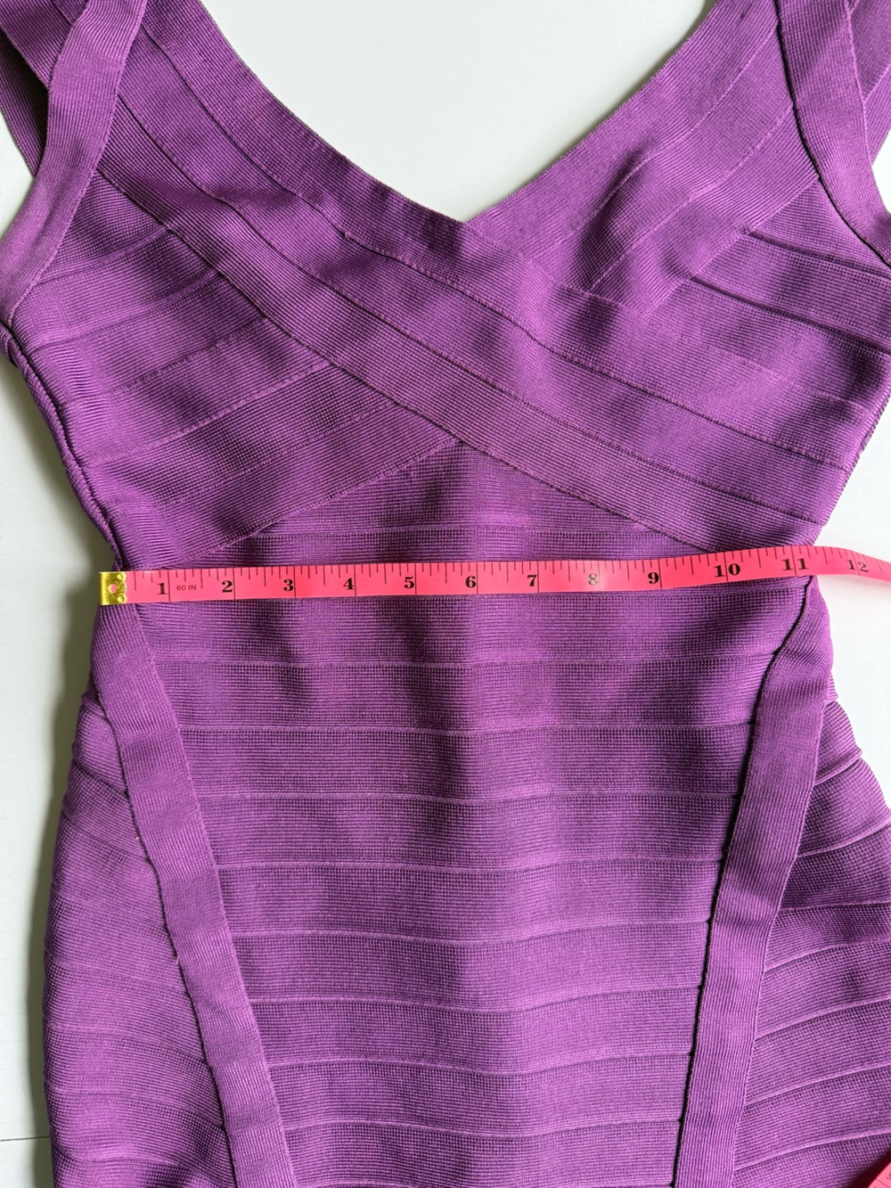 HERVÉ LÉGER Nicolette Purple Bandage Dress Bodycon Mini, Size S - Picture 7 of 8